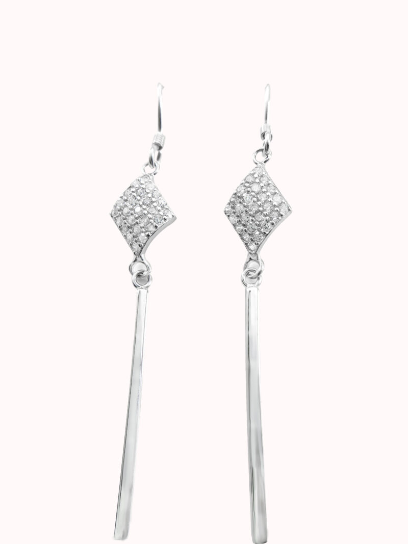 Zodesi Princess Drop Silver Earrings