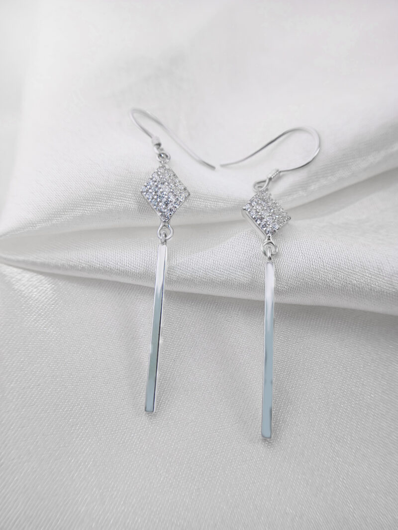 Zodesi Princess Drop Silver Earrings