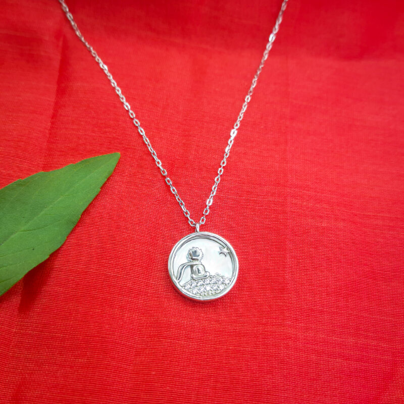 the Zodesi Silver Star Round Necklace adds a touch of celestial charm to any outfit.