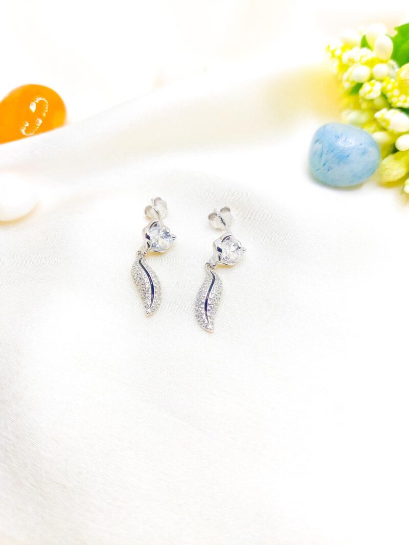 Zodesi Cat Silver Push Back Earring For Women