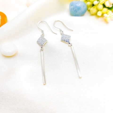 Zodesi Princess Drop Silver Earrings