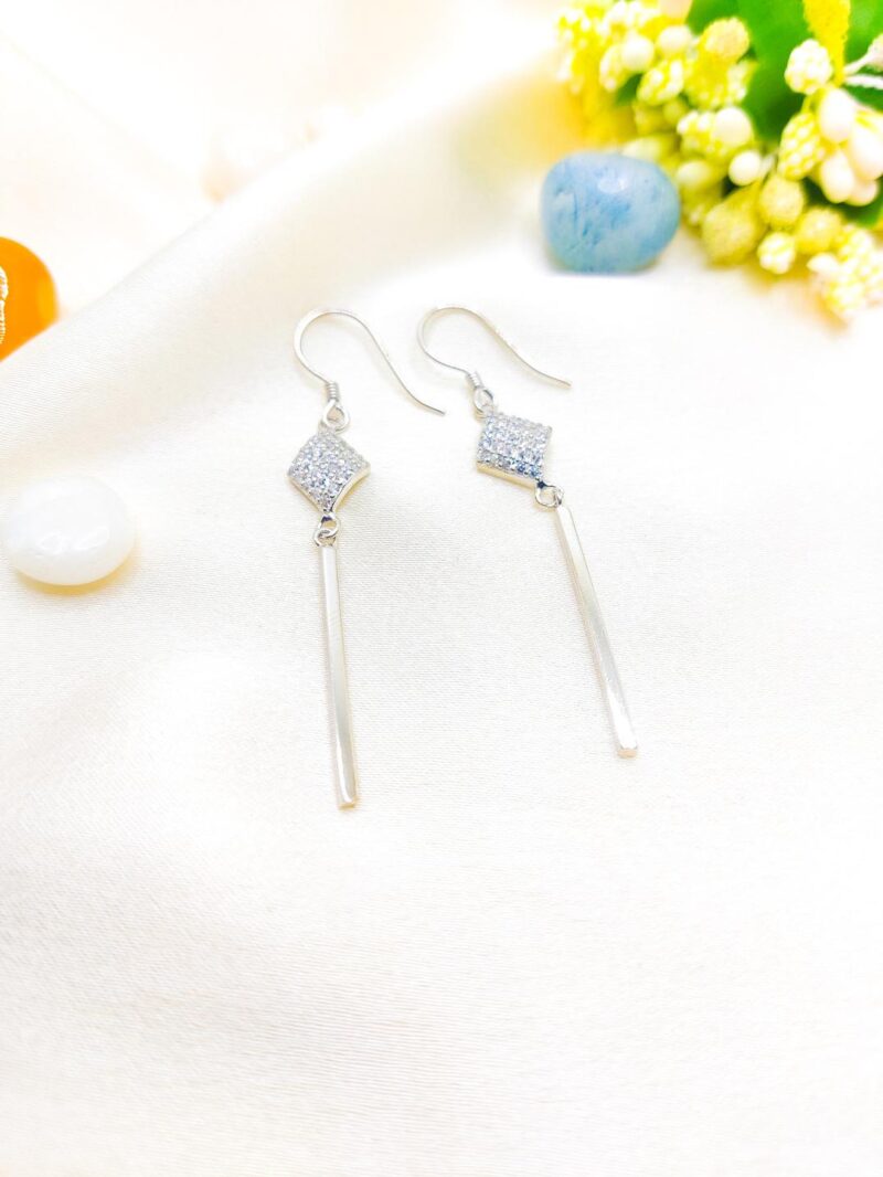 Zodesi Princess Drop Silver Earrings