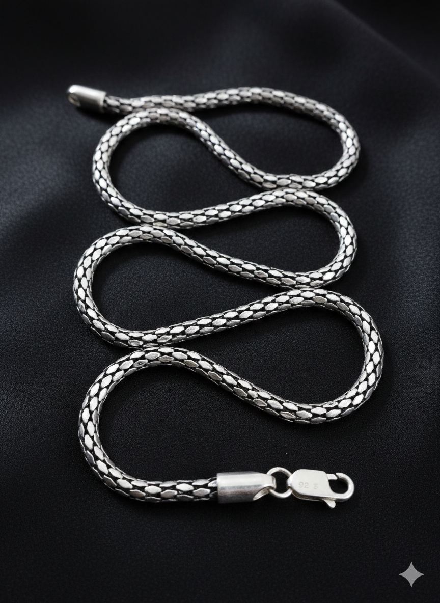 Men Silver Snake Chain - Image 2